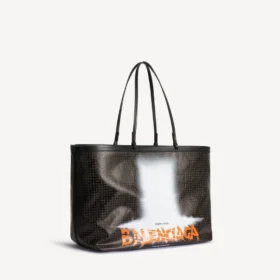 Grosse Select-Tasche für Damen in Schwarz/Orange
