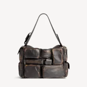 Grosse, vielseitige Sling-Tasche für Herren in Braun
