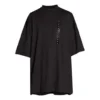 Grosses T-Shirt mit Aufkleber «Schwarz» 720209TNVE41000