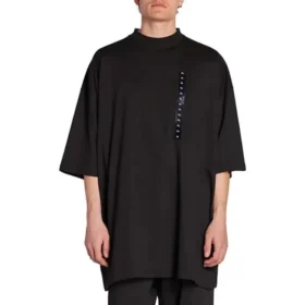Grosses T-Shirt mit Aufkleber «Schwarz» 720209TNVE41000