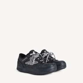 Hamptons Plateau-Sneaker für Damen in Schwarz