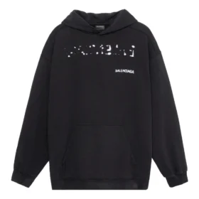 Handgezeichneter Balenciaga-Hoodie, mittlere Passform «Schwarz» 600583TOVO61070