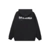 Handgezeichneter Balenciaga-Hoodie, mittlere Passform «Schwarz» 600583TOVO61070