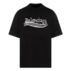 Handgezeichnetes Balenciaga-T-Shirt «Black» 641675TNVE71197