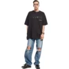 Handgezeichnetes Balenciaga-T-Shirt, weite Passform «Schwarz» 641675TOVO51070