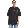 Handgezeichnetes Balenciaga-T-Shirt, weite Passform «Schwarz» 641675TOVO51070