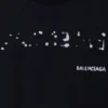 Handgezeichnetes Balenciaga-T-Shirt, weite Passform «Schwarz» 641675TOVO51070
