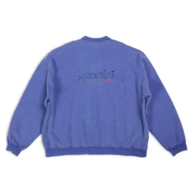 Handgezeichnetes Oversize-Sweatshirt mit Political Campaign-Motiv «Blue» 720428TNVE84119