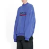 Handgezeichnetes Oversize-Sweatshirt mit Political Campaign-Motiv «Blue» 720428TNVE84119