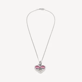 Hübsche Halskette in Silber/Fuchsia