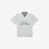 Herren 3b Fussball-T-Shirt mit V-Ausschnitt, Oversize, in Grau/Weiss Herren 3b Fussball-T-Shirt mit V-Ausschnitt, Oversize, in Grau/Weiss