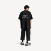 Herren-3b-Fussball-T-Shirt mit V-Ausschnitt, Oversize, in Schwarz/Anthrazit Herren-3b-Fussball-T-Shirt mit V-Ausschnitt, Oversize, in Schwarz/Anthrazit