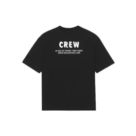 Herren Balenciaga Alphabet-Muster, locker sitzend, kurzärmelig, schwarz 612966TIV241070