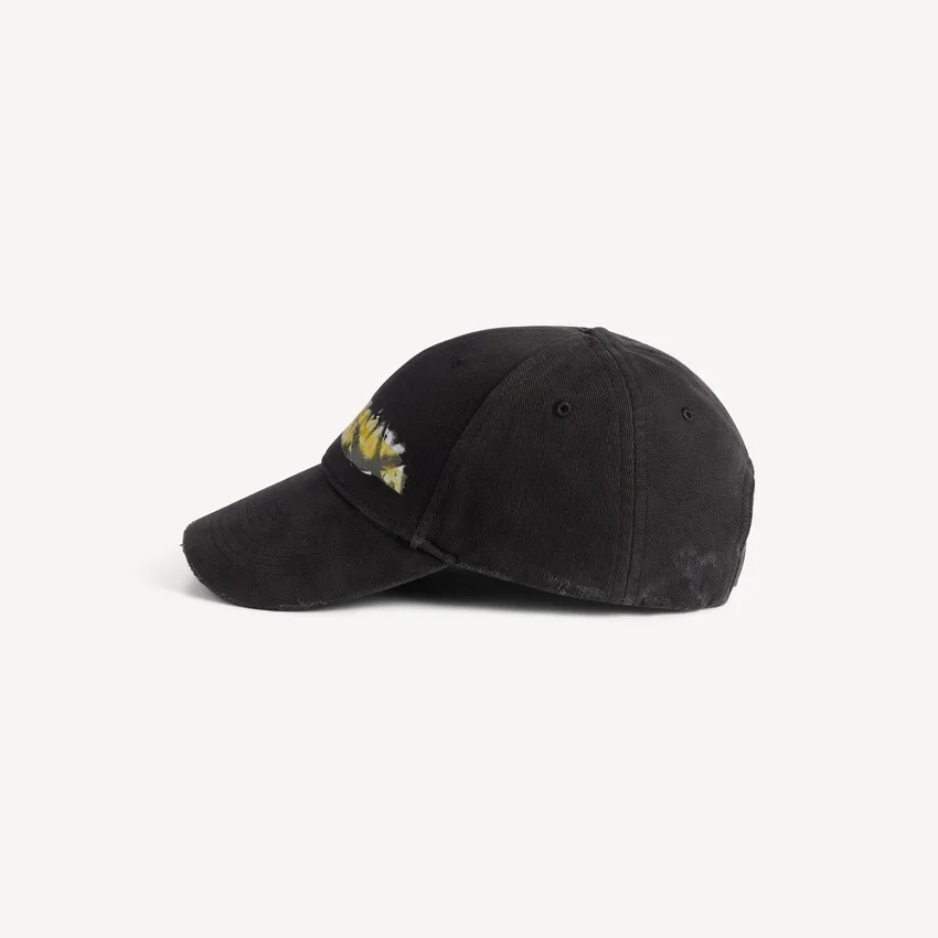 Herren-Baseballkappe «Messy Spray» in Schwarz Herren-Baseballkappe «Messy Spray» in Schwarz