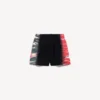 Herren-Bermuda in Regular-Fit mit extremem Tie-Dye-Muster in Schwarz