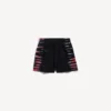 Herren-Bermuda in Regular-Fit mit extremem Tie-Dye-Muster in Schwarz