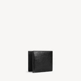 Herren-Brieftasche «Le City» in quadratischer Faltform in Schwarz