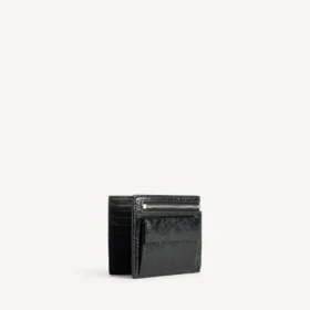 Herren-Brieftasche «Superbusy» im quadratischen Faltformat in Schwarz
