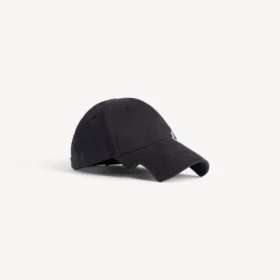 Herren-Cap «Cursive» in gewaschenem Schwarz