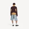 Herren-Denim-Shorts «Stay Press» in Bleach Light Blue
