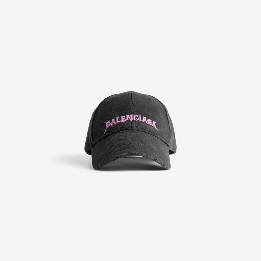 Herren-DIY-Balenciaga-Baseballkappe in Schwarz Herren-DIY-Balenciaga-Baseballkappe in Schwarz