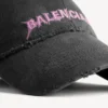Herren-DIY-Balenciaga-Baseballkappe in Schwarz Herren-DIY-Balenciaga-Baseballkappe in Schwarz