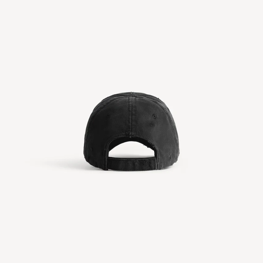 Herren-DIY-Balenciaga-Baseballkappe in Schwarz Herren-DIY-Balenciaga-Baseballkappe in Schwarz