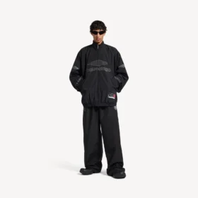 Herren-Fussball-Jacke 3b in Schwarz