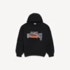 Herren-Hoodie «Bumper Stickers» in mittlerer Passform, schwarz