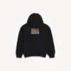 Herren-Hoodie «Bumper Stickers» in mittlerer Passform, schwarz