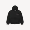 Herren-Hoodie «DIY Balenciaga Back» mit Reissverschluss und regulärer Passform in Schwarz Herren-Hoodie «DIY Balenciaga Back» mit Reissverschluss und regulärer Passform in Schwarz