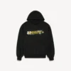 Herren-Hoodie «Messy Spray» in mittlerer Passform in Schwarz