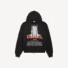 Herren-Hoodie «The Door» in Oversize-Passform mit Reissverschluss in Schwarz