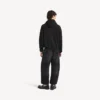 Herren-Hoodie «The Door» in Oversize-Passform mit Reissverschluss in Schwarz