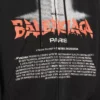 Herren-Hoodie «The Door» in Oversize-Passform mit Reissverschluss in Schwarz