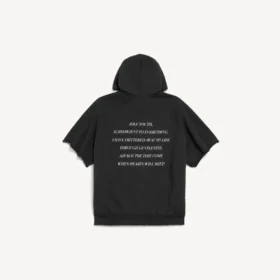 Herren-Hoodie «The Song of the Highest Tower» mit abgeschnittenen Ärmeln in Schwarz