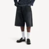 Herren-Jeansshorts aus Denim in Schwarz, bügelfrei Herren-Jeansshorts aus Denim in Schwarz, bügelfrei