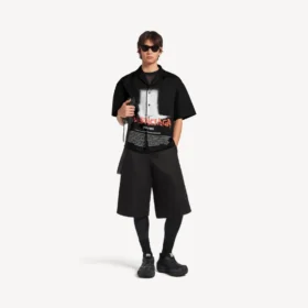 Herren-Kurzarmhemd «The Door» von Balenciaga in Schwarz