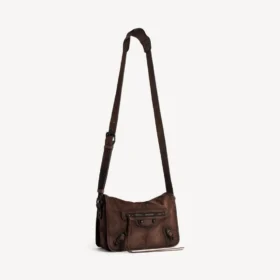 Herren-Messenger-Tasche «Le City» mit Klappe, klein, in Hell-Espresso