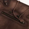 Herren-Messenger-Tasche «Le City» mit Klappe, klein, in Hell-Espresso