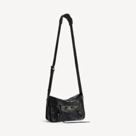 Herren-Messenger-Tasche «Le City» mit Klappe, klein, in Schwarz
