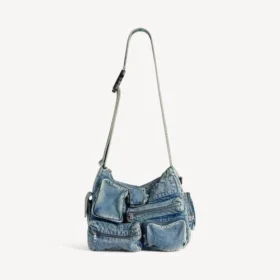 Herren-Messenger-Tasche «Superbusy» in Vintage-Blau