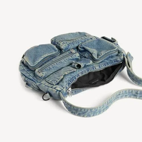 Herren-Messenger-Tasche «Superbusy» in Vintage-Blau Herren-Messenger-Tasche «Superbusy» in Vintage-Blau