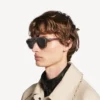 Herren-Pilot-Sonnenbrille für den Alltag in Hellgrau