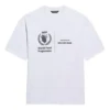Herren-Pullover Balenciaga x WFP 1. Generation Crossover-Print-Logo, Rundhalsausschnitt, Kurzarm, Grau 612966THV841167