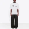 Herren-Pullover Balenciaga x WFP 1. Generation Crossover-Print-Logo, Rundhalsausschnitt, Kurzarm, Grau 612966THV841167