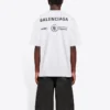 Herren-Pullover Balenciaga x WFP 1. Generation Crossover-Print-Logo, Rundhalsausschnitt, Kurzarm, Grau 612966THV841167