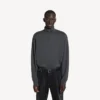 Herren-Pullover mit halbem Reissverschluss in Grau