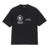 Herren-Pullover von Balenciaga x WFP, 1. Generation, Crossover-Logo-Print, Rundhalsausschnitt, kurze Ärmel, schwarz 612966THV841000