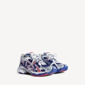 Herren-Runner-Sneaker mit Farbverlauf in Marineblau/Rot/Grau